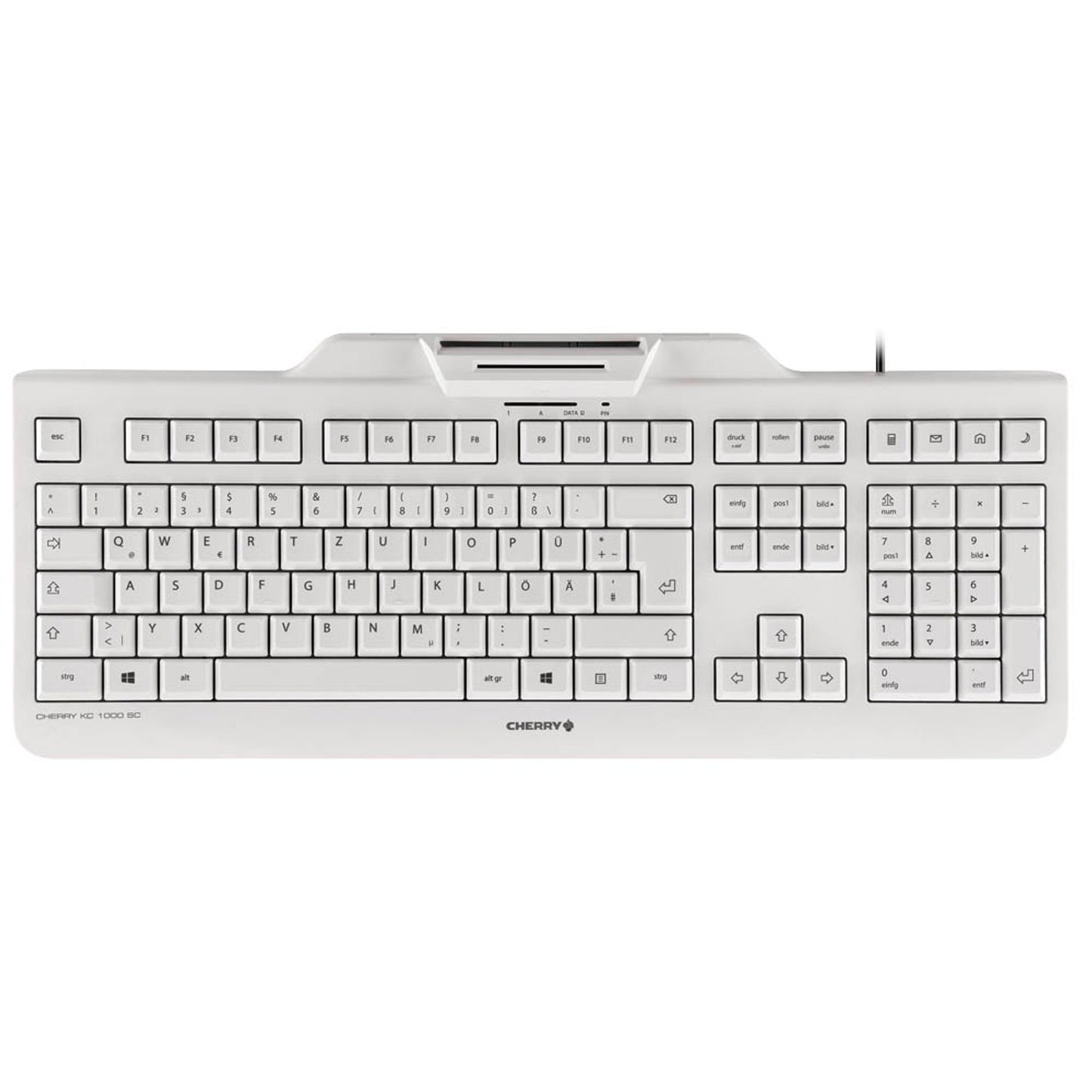 CHERRY KC 1000 SC Tastatur mit Chipkartenleser grau | JK-A0100DE-0