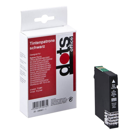 dots schwarz Druckerpatrone kompatibel zu EPSON T1291 | 1617,4001-DOTS