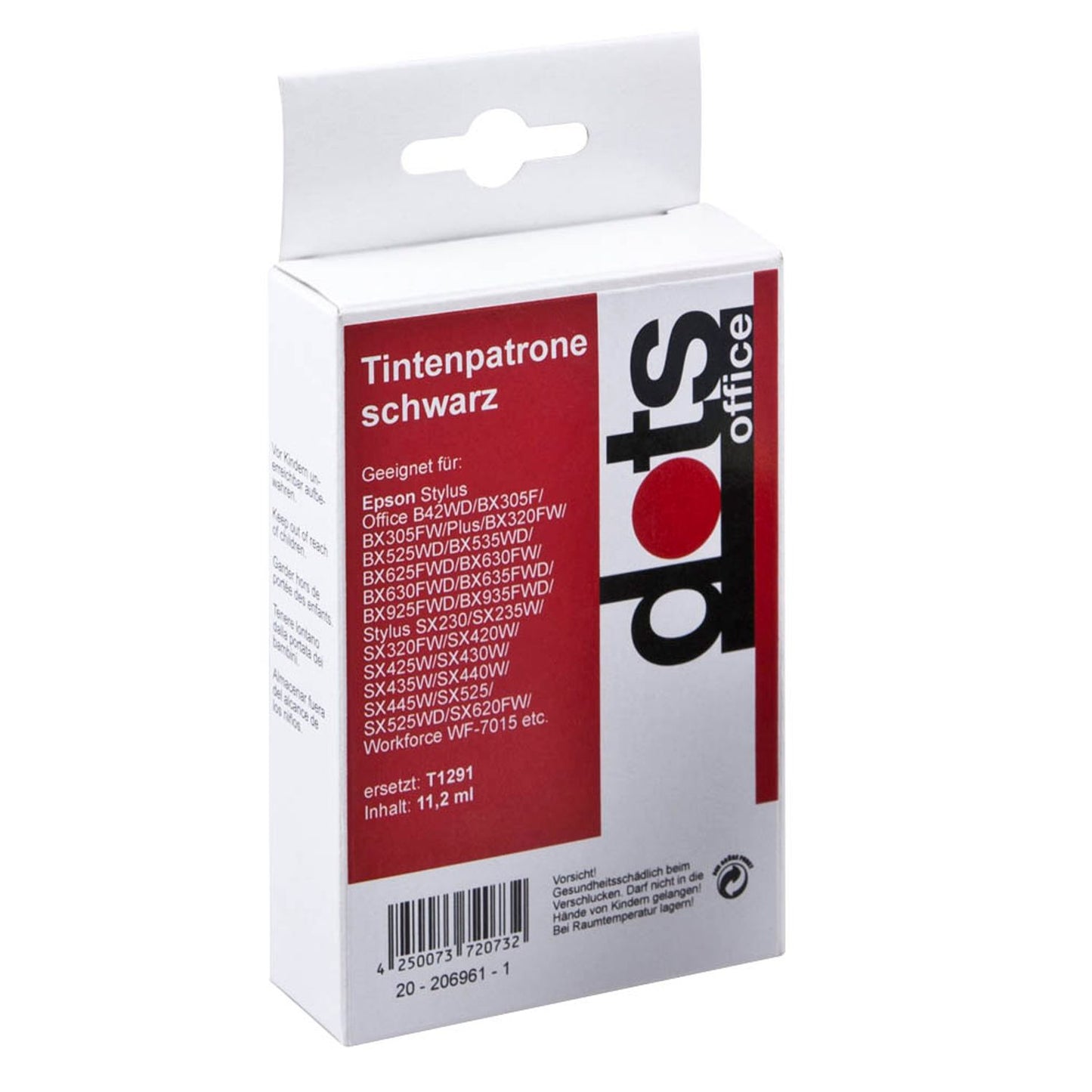 dots schwarz Druckerpatrone kompatibel zu EPSON T1291 | 1617,4001-DOTS