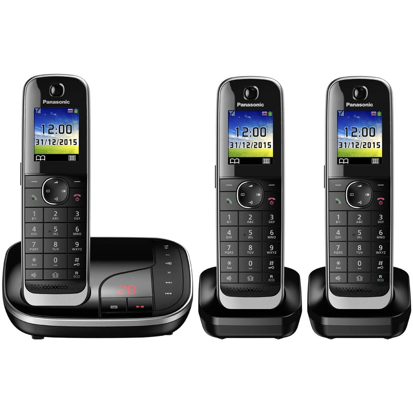 Panasonic Schnurloses Telefon-Set mit Anrufbeantworter schwarz | KX-TGJ323GB