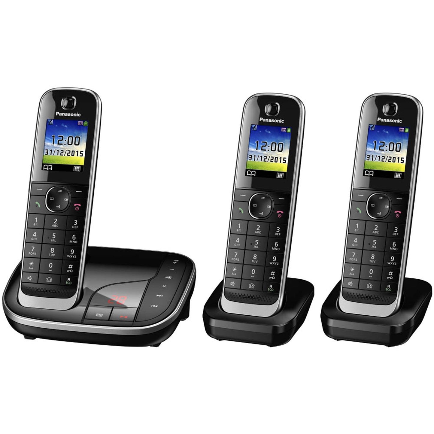 Panasonic Schnurloses Telefon-Set mit Anrufbeantworter schwarz | KX-TGJ323GB
