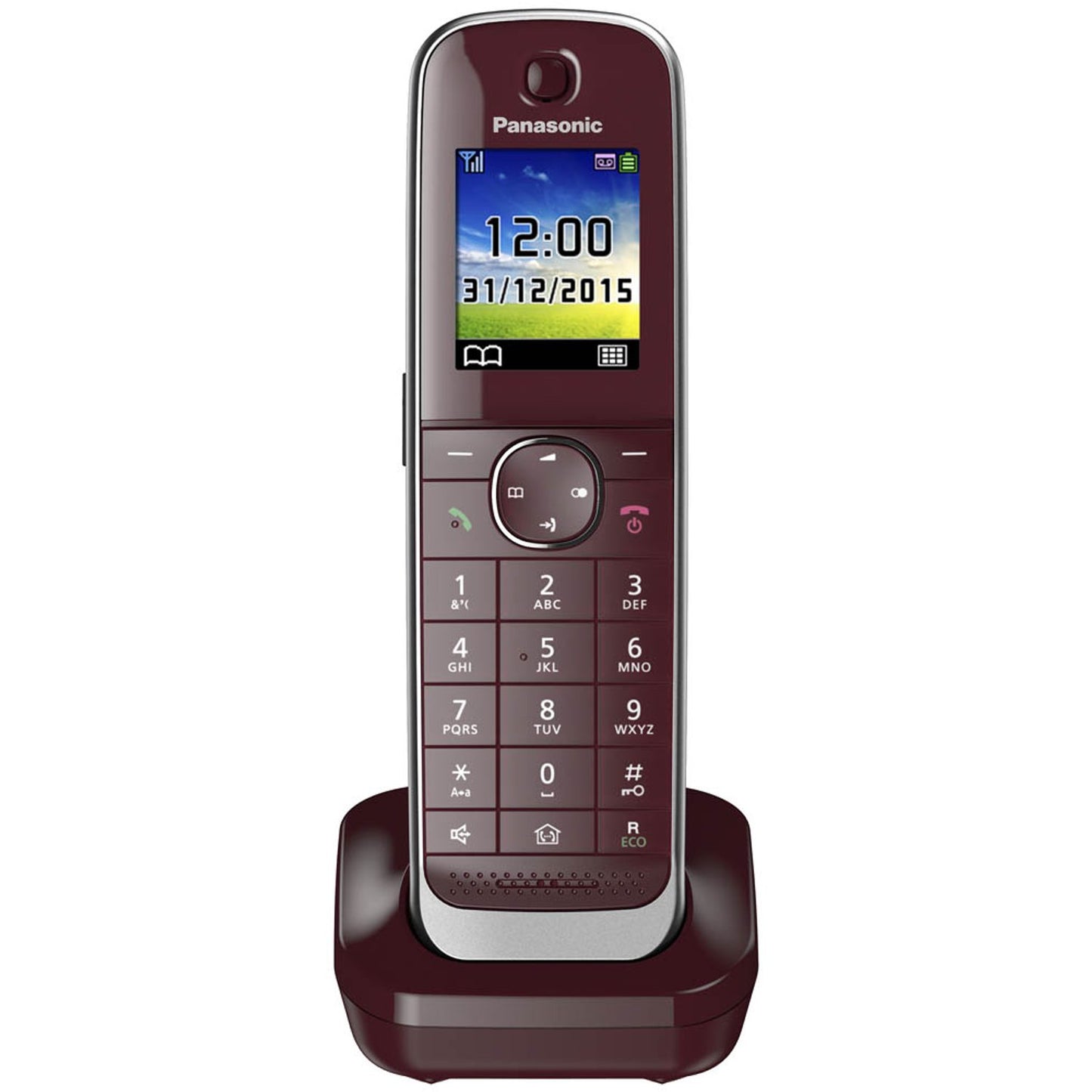 Panasonic Schnurloses Telefon-Set mit Anrufbeantworter weinrot | KX-TGJ322GR