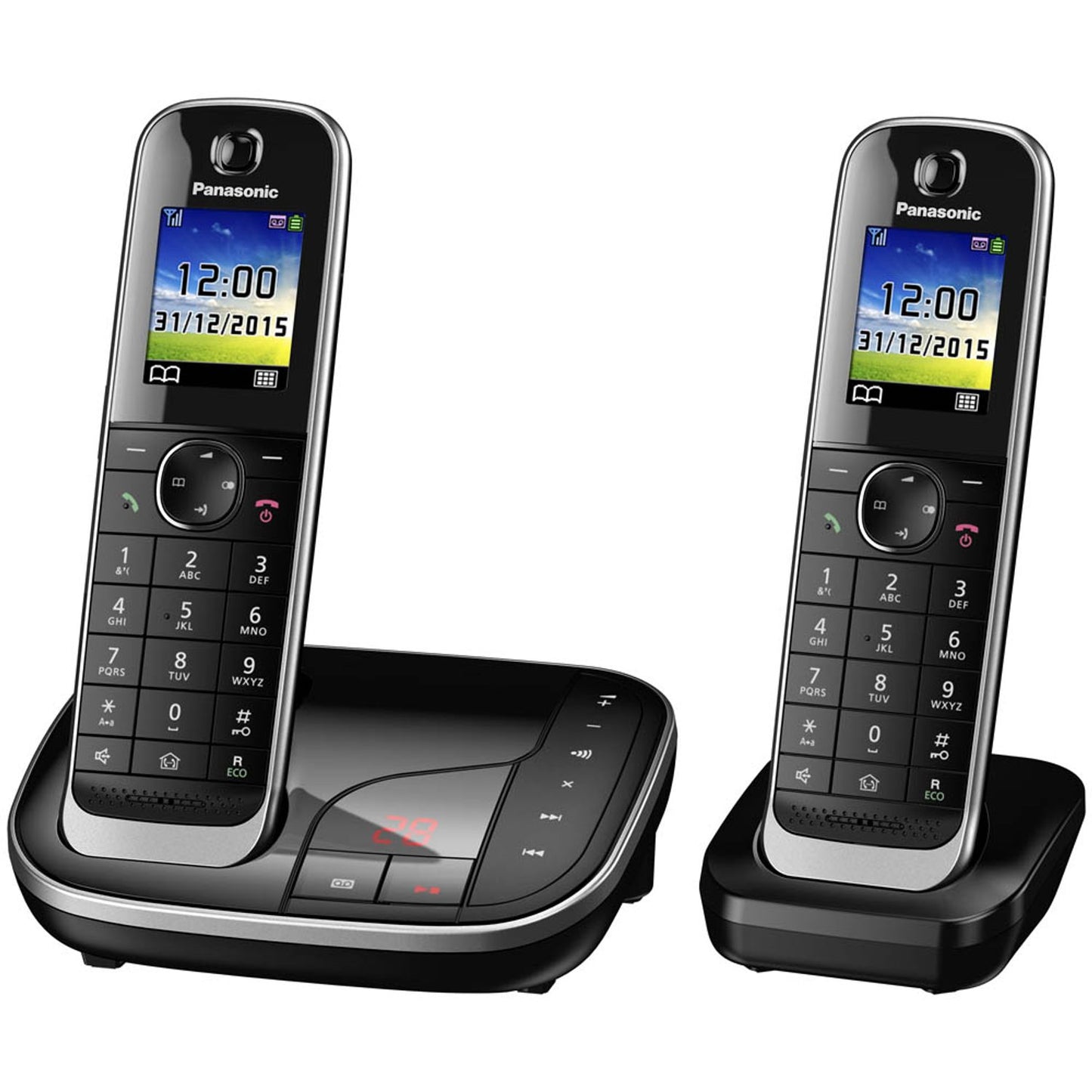 Panasonic Schnurloses Telefon-Set mit Anrufbeantworter schwarz | KX-TGJ322GB
