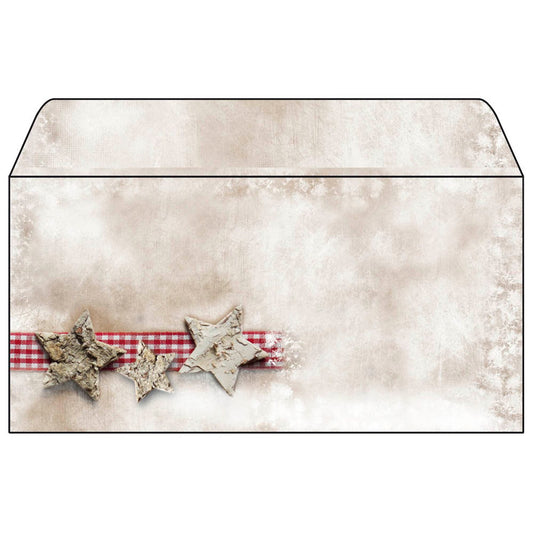 SIGEL Weihnachtsbriefumschläge Winter Chalet DIN lang ohne Fenster | DU049 | 1 Pack = 25 St.
