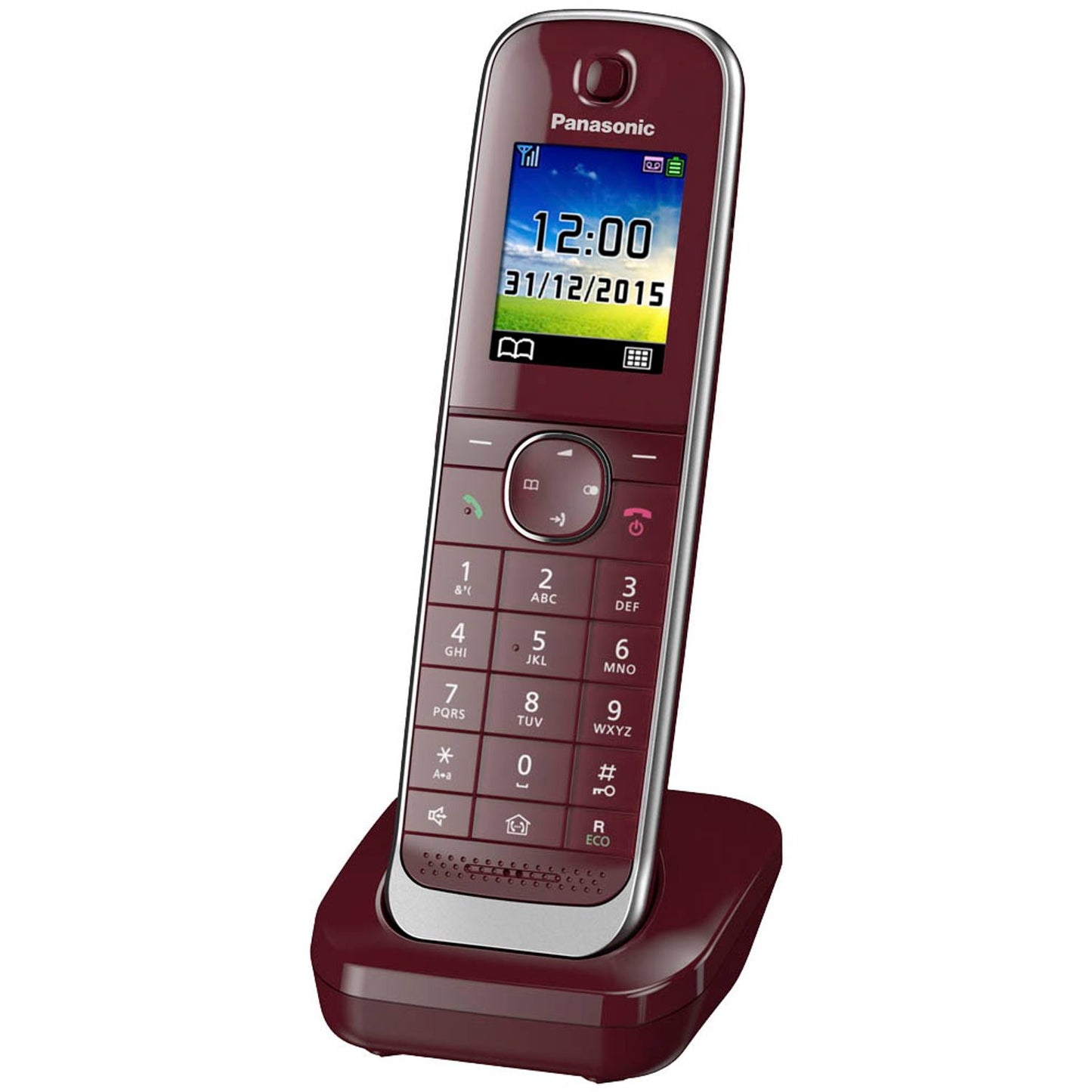 Panasonic Schnurloses Telefon-Set mit Anrufbeantworter weinrot | KX-TGJ322GR