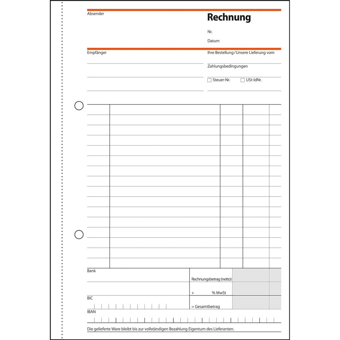 SIGEL Rechnung Formularbuch | SD032