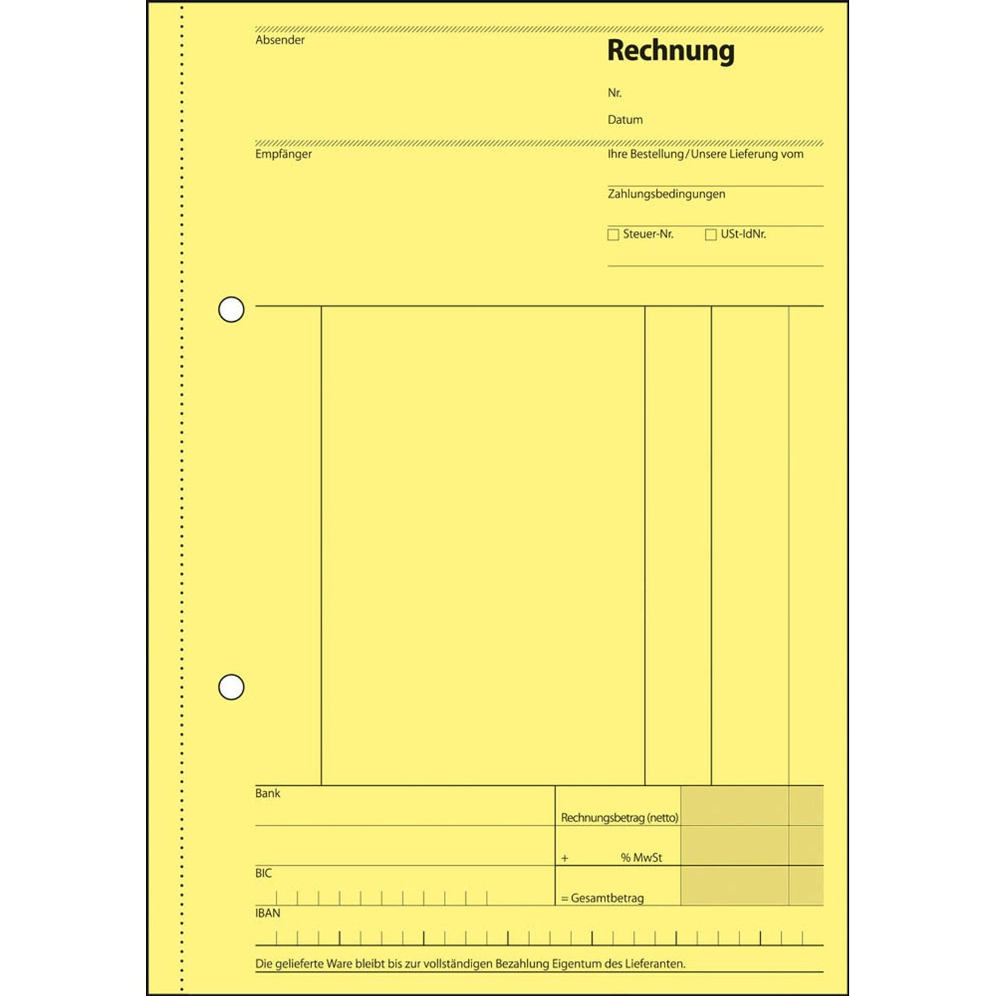 SIGEL Rechnung Formularbuch | SD032