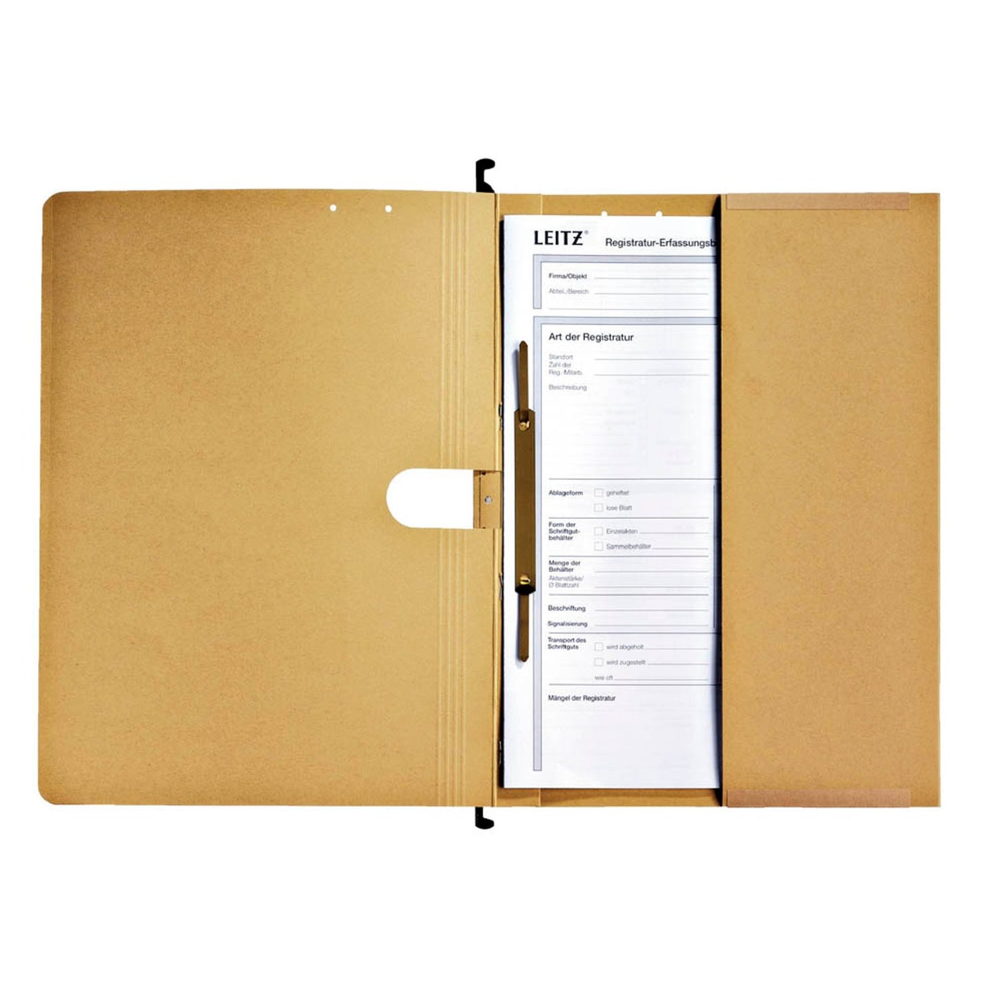 LEITZ Hängehefter ALPHA 1912 Karton naturbraun 1 x kaufmännische Heftung | 19120000 | 1 Pack = 25 St.