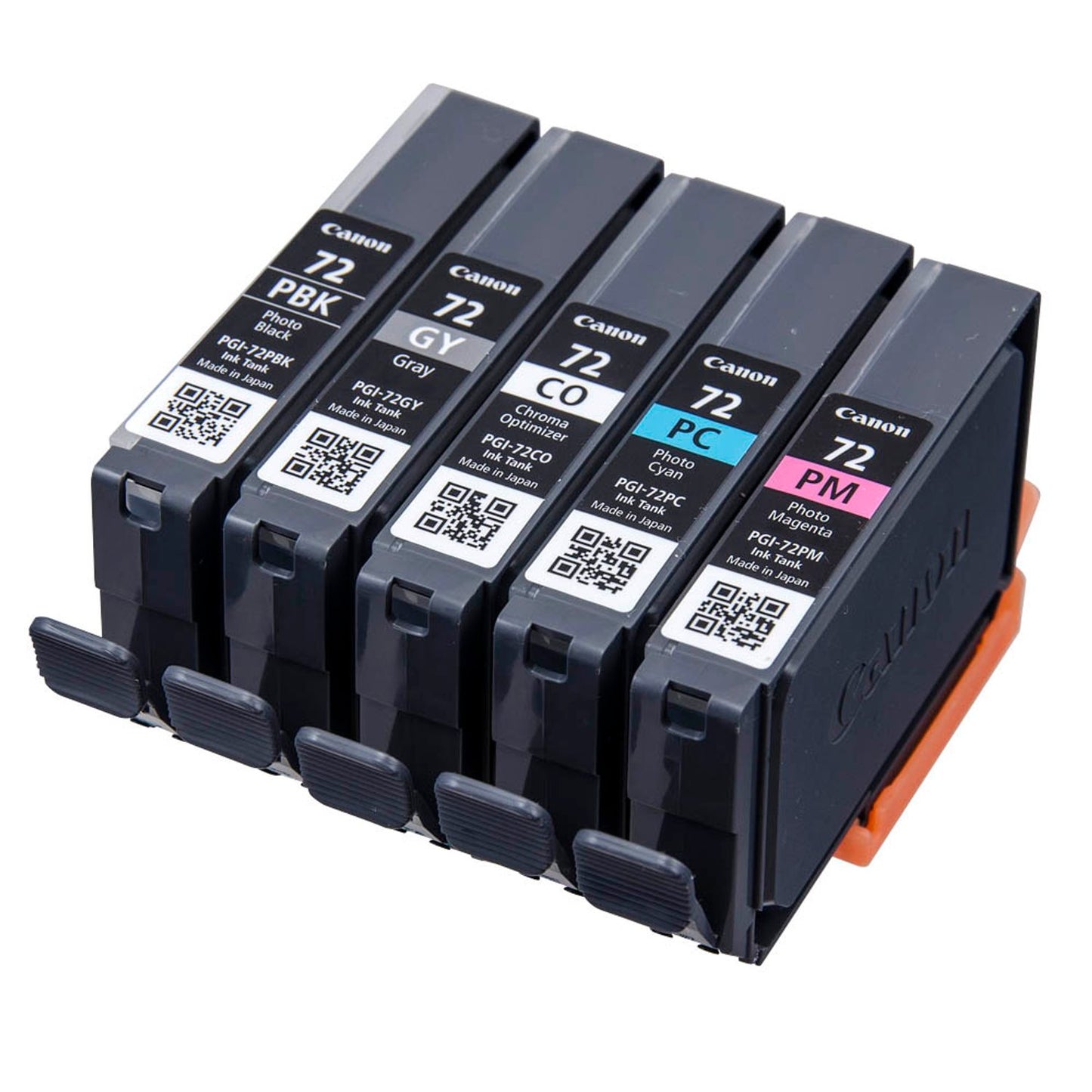 Canon PGI-72 PBK/GY/PM/PC/CO schwarz, grau, foto magenta, foto cyan, Chroma Optimizer Druckerpatronen, 5er-Set | 6403B007 | 1 Pack = 5 St.