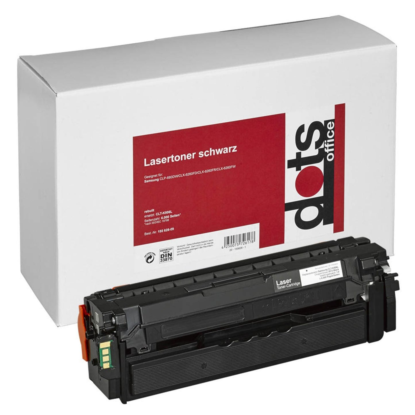 dots schwarz Toner kompatibel zu SAMSUNG CLT-K506L (SU171A) | 3513,3000-DOTS