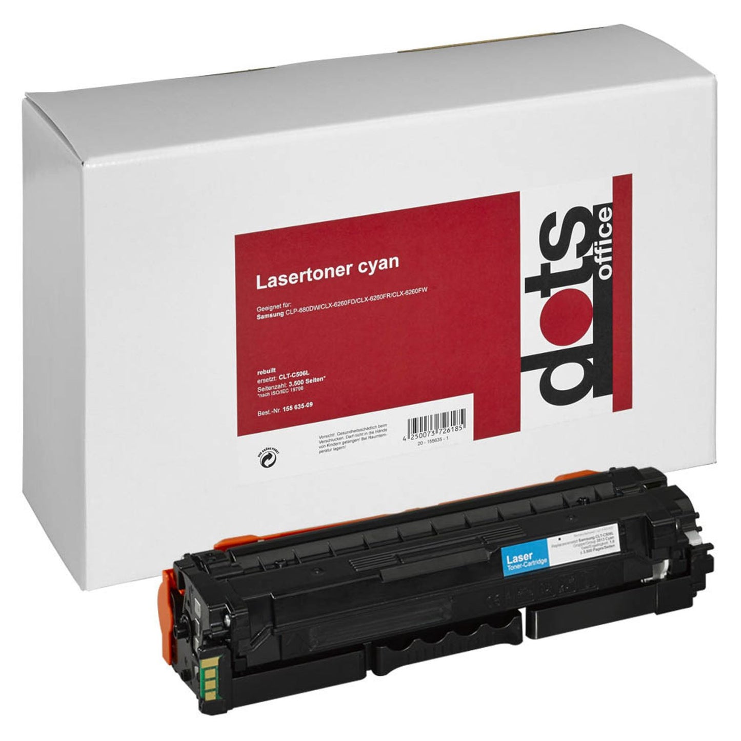 dots cyan Toner kompatibel zu SAMSUNG CLT-C506L (SU038A) | 3513,3003-DOTS