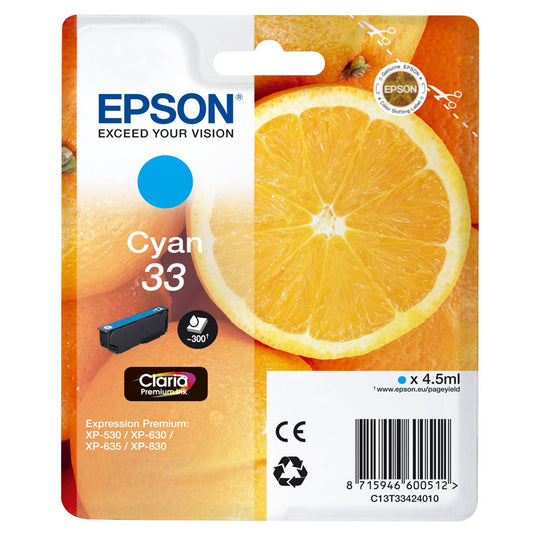 EPSON 33 / T3342 cyan Druckerpatrone | C13T33424012