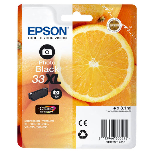 EPSON 33XL / T3361XL photo schwarz Druckerpatrone | C13T33614012