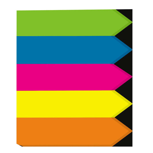 SIGEL TRANSPARENT Haftmarker farbsortiert 5x 40 Streifen | HN613 | 1 Pack = 5x 40 Streifen