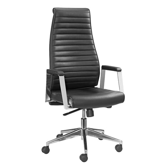 Mayer Chefsessel myDELUXE, Leder schwarz, Gestell alu | 2491