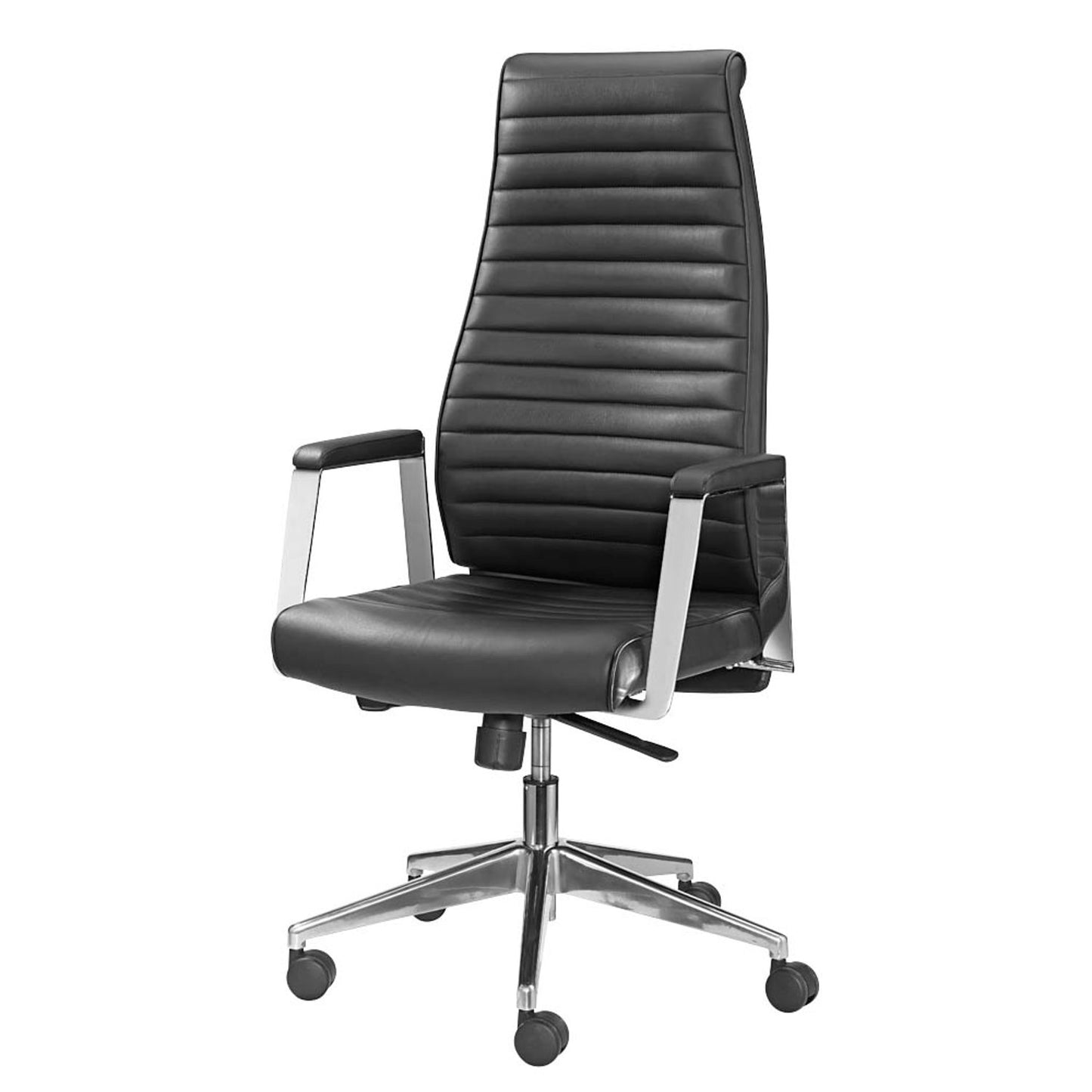 Mayer Chefsessel myDELUXE, Leder schwarz, Gestell alu | 2491