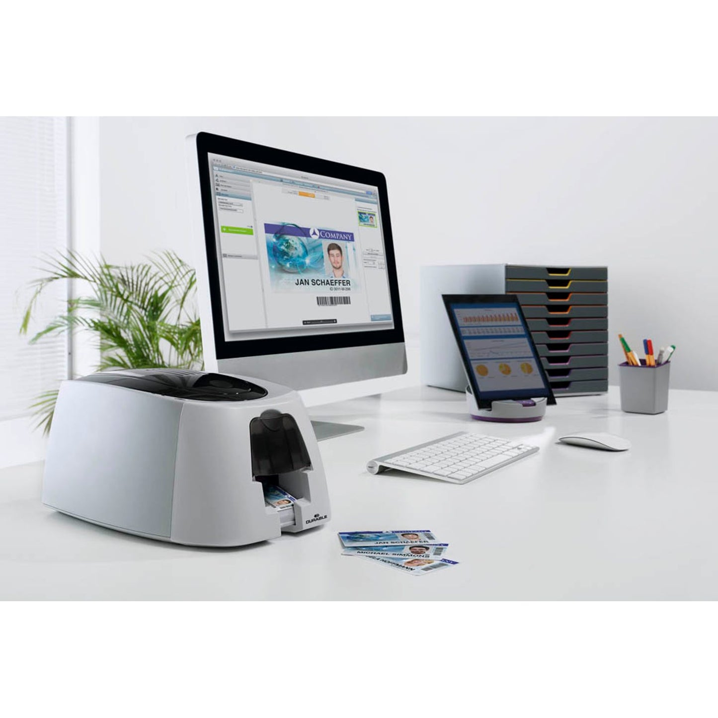DURABLE DURACARD ID 300 Kartendrucker grau | 891000