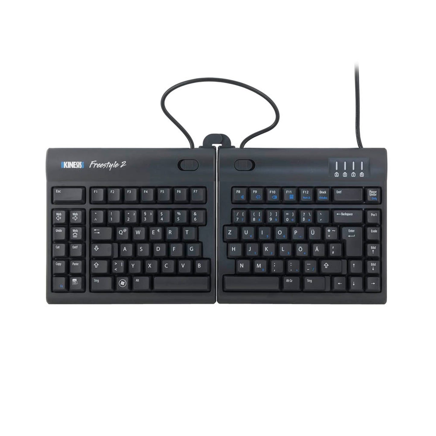 KINESIS Freestyle 2 ergonomische Tastatur geteilt, kabelgebunden schwarz | RGOKB800PB-DE