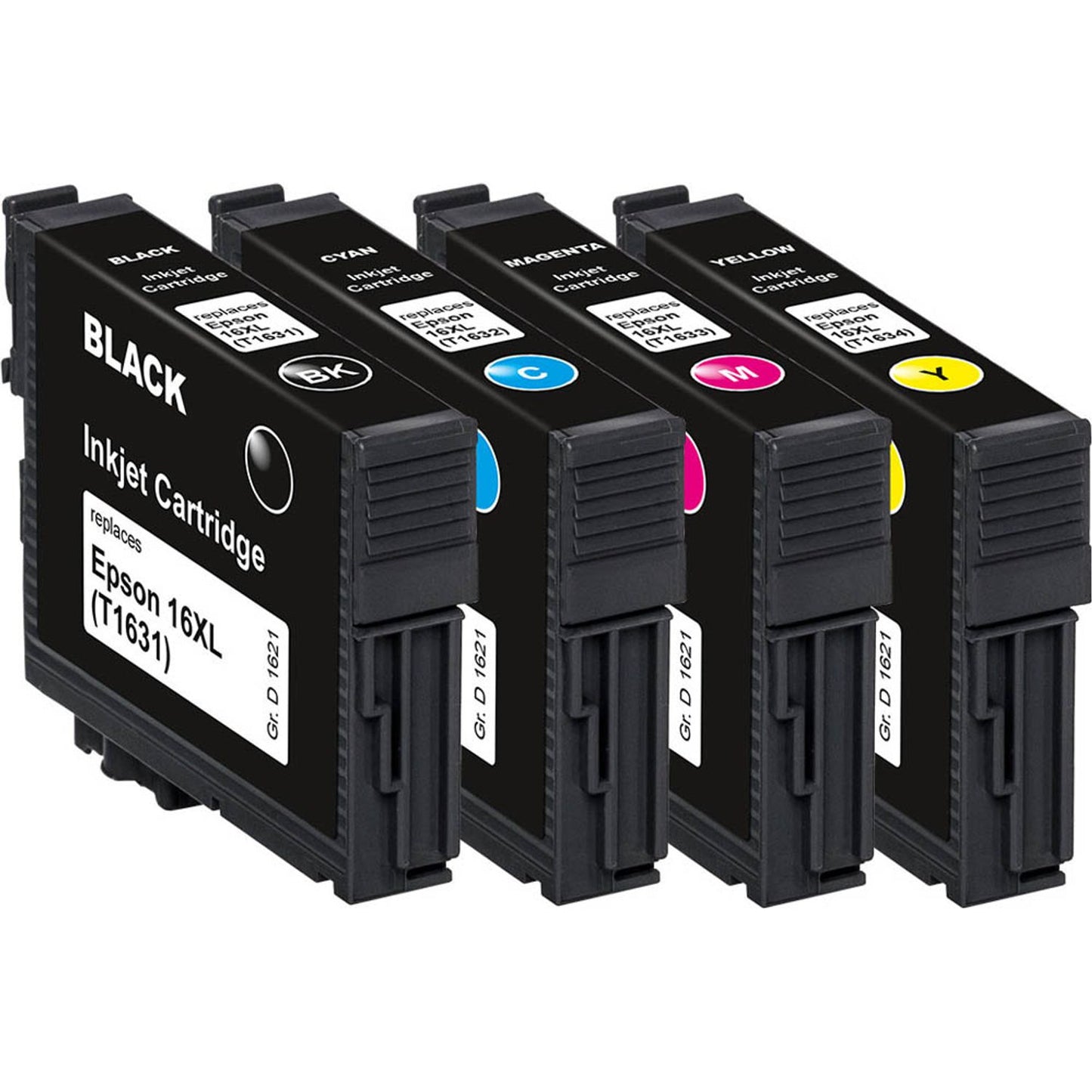KMP E141V schwarz, cyan, magenta, gelb Druckerpatronen kompatibel zu EPSON 16XL / T1636XL, 4er-Set | 1621,4050 | 1 Pack = 4 St.