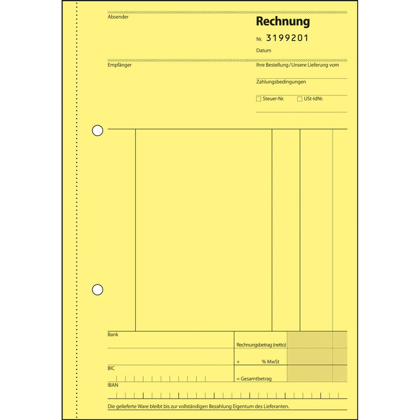 SIGEL Rechnung mit fortlaufenden Nummern Formularbuch | SD131