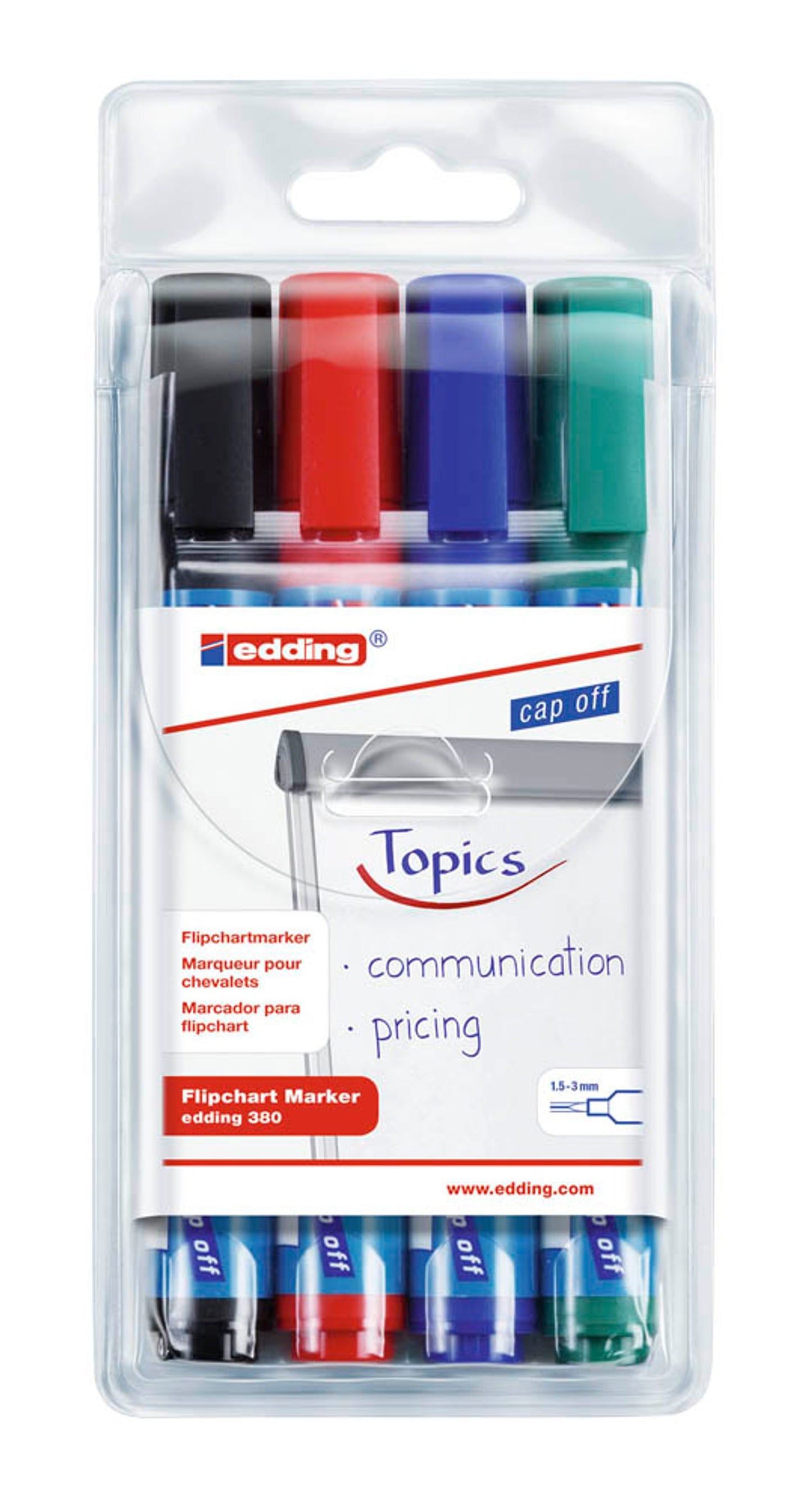 edding 380 Flipchart-Marker 1,5 - 3,0 mm, 10 St.