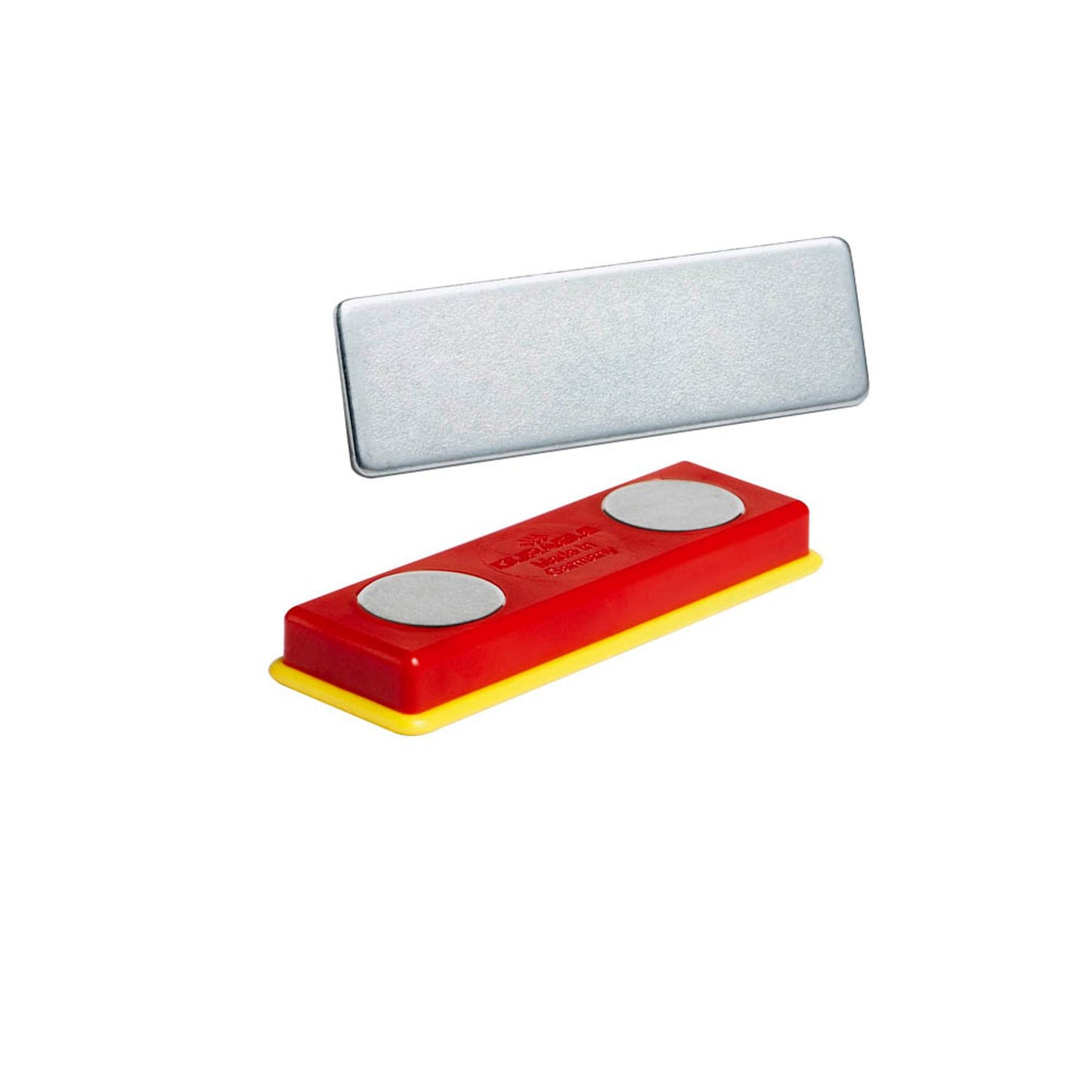 DURABLE Selbstklebende Magnete rot/gelb | 891700 | 1 Pack = 10 St.