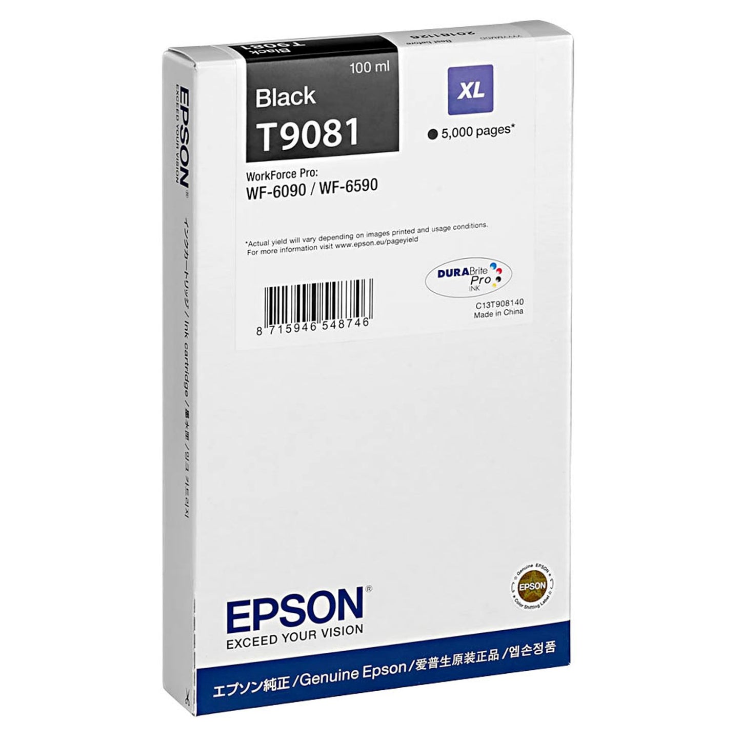 EPSON T9081XL schwarz Druckerpatrone | C13T90814N