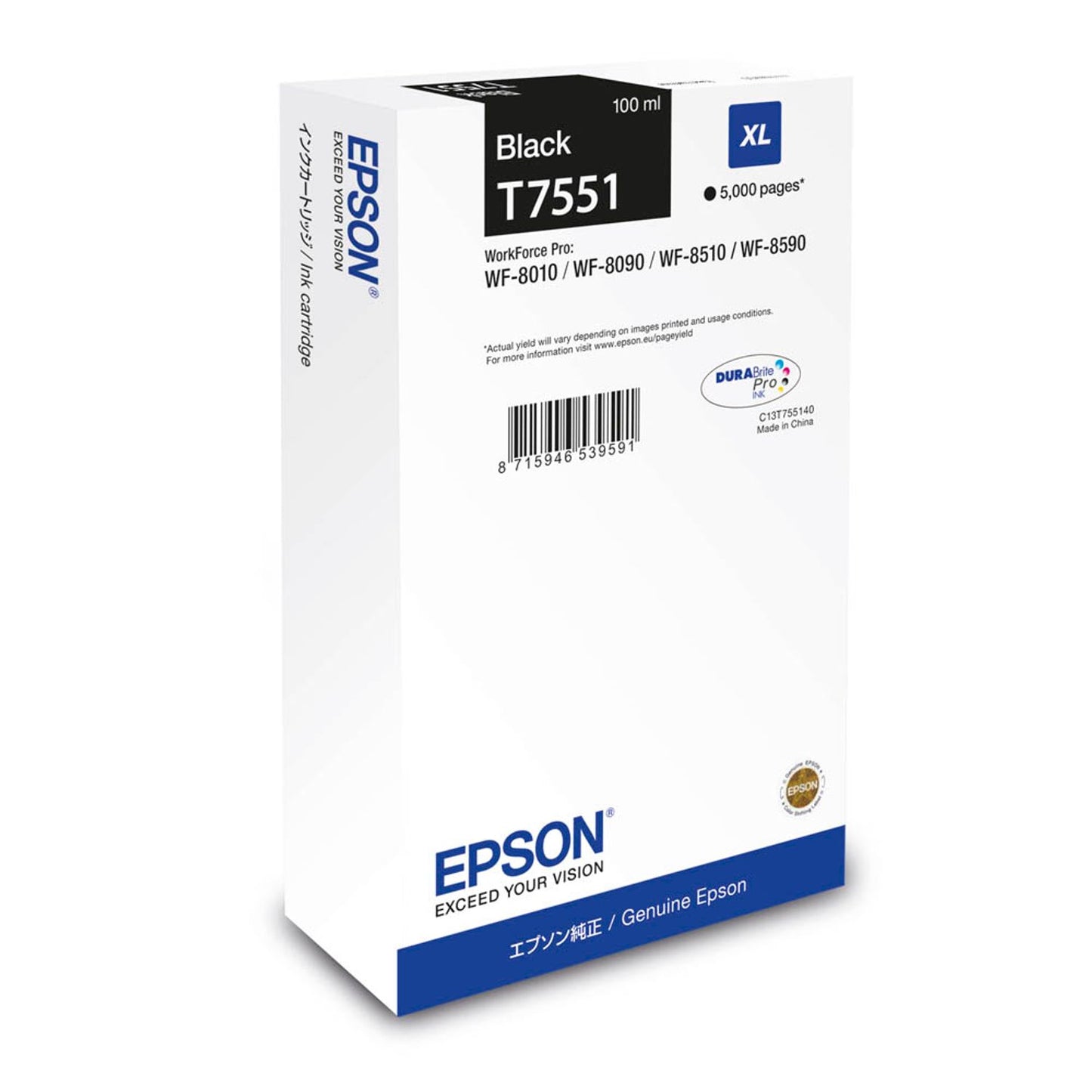 EPSON T7551XL schwarz Druckerpatrone | C13T75514N