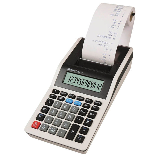 Rebell PDC10 Tischrechner druckend lichtgrau | RE-PDC10 WB