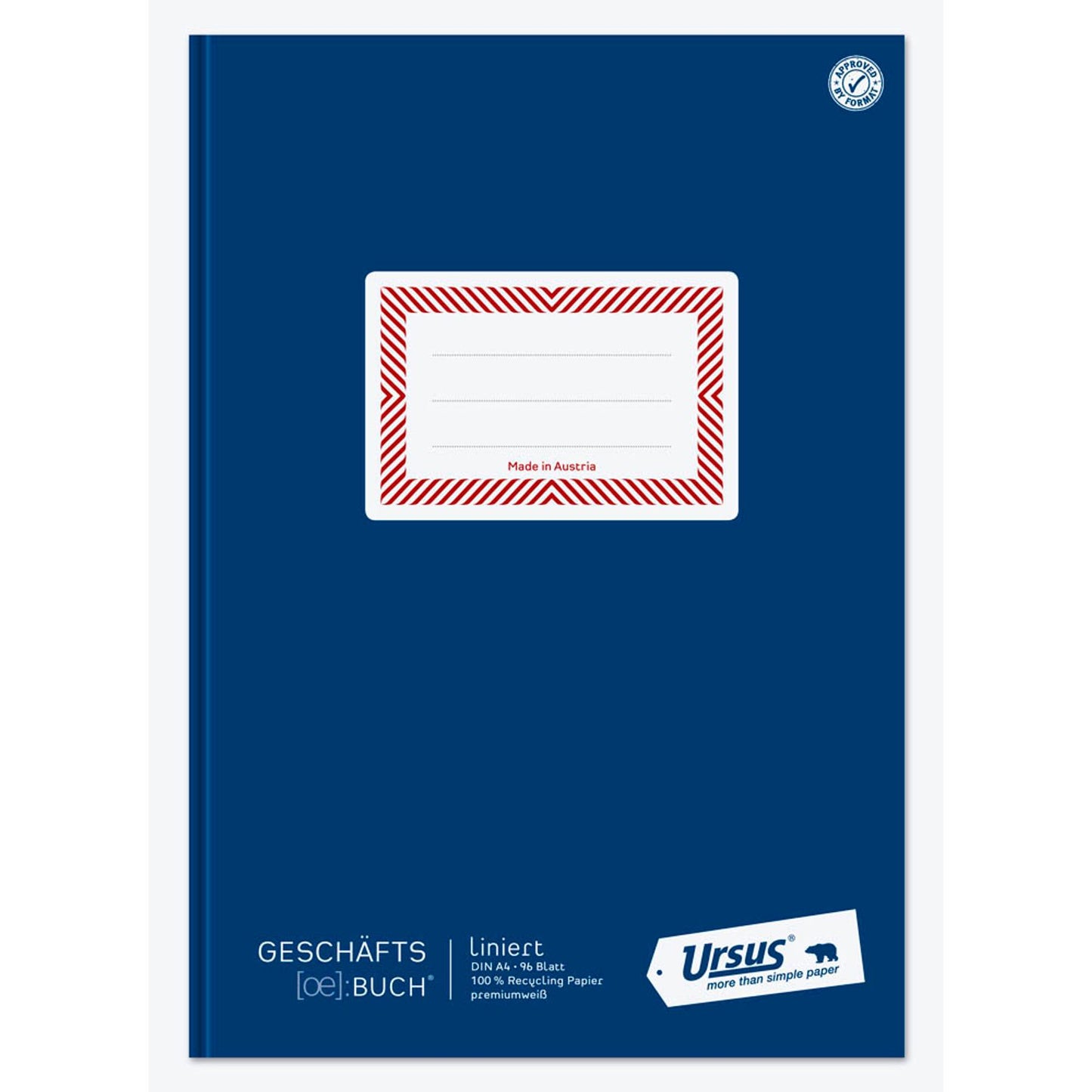Ursus Geschäftsbuch OE DIN A4 liniert, blau Hardcover 192 Seiten | 608394