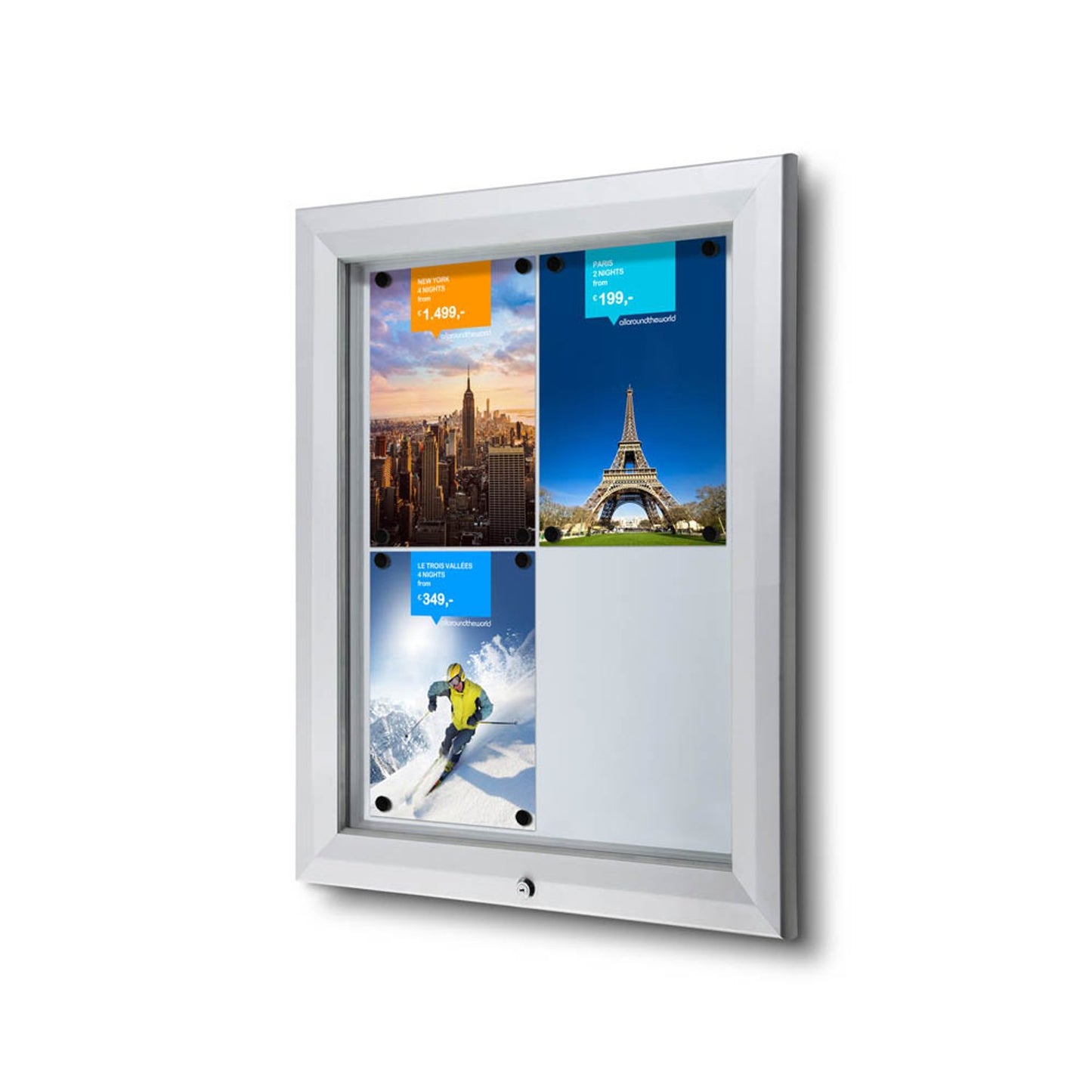 Showdown® Displays Schaukasten T silber DIN A4,
