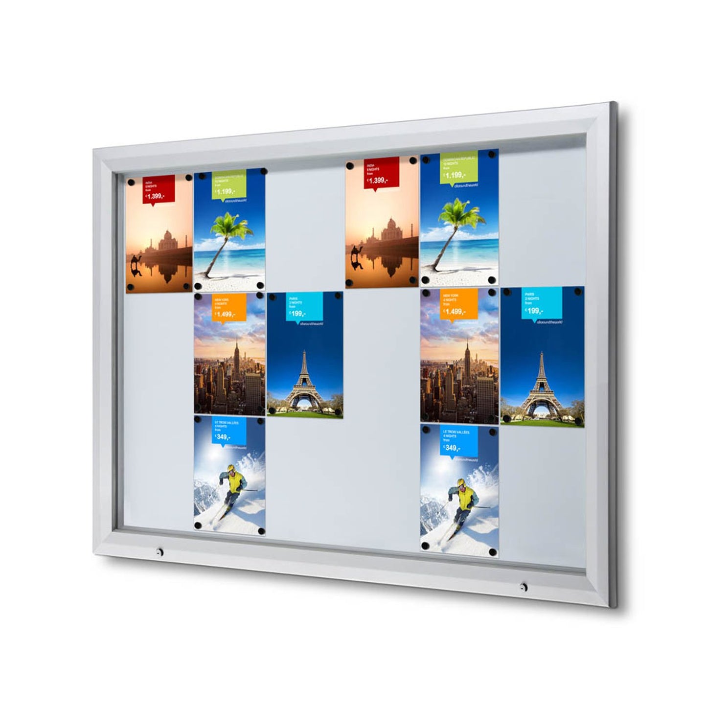 Showdown® Displays Schaukasten T silber DIN A4,