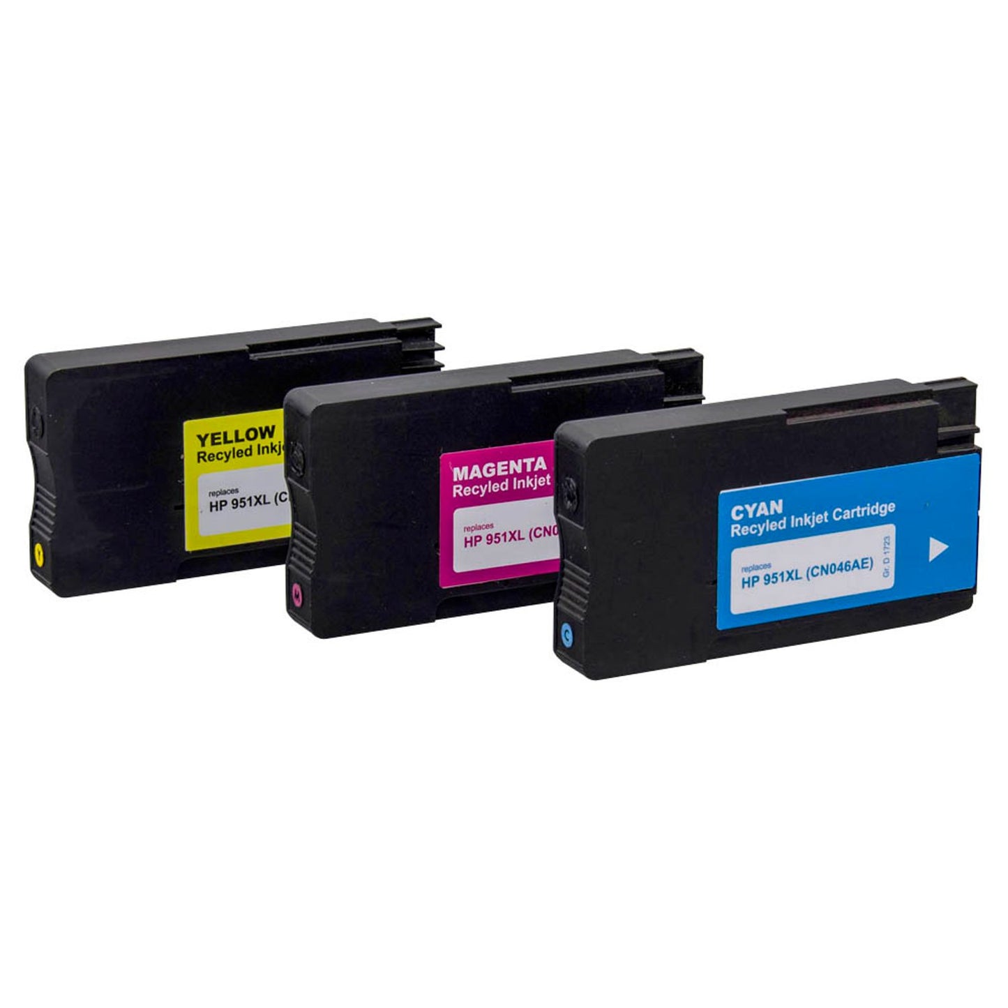 dots cyan, magenta, gelb Druckerpatronen kompatibel zu HP 951XL (CN046AE, CN047AE, CN048AE) | 1723,4050-DOTS