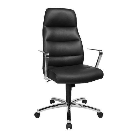 Topstar Chefsessel Chairman® 70, Leder schwarz, Gestell chrom | NC79R A80