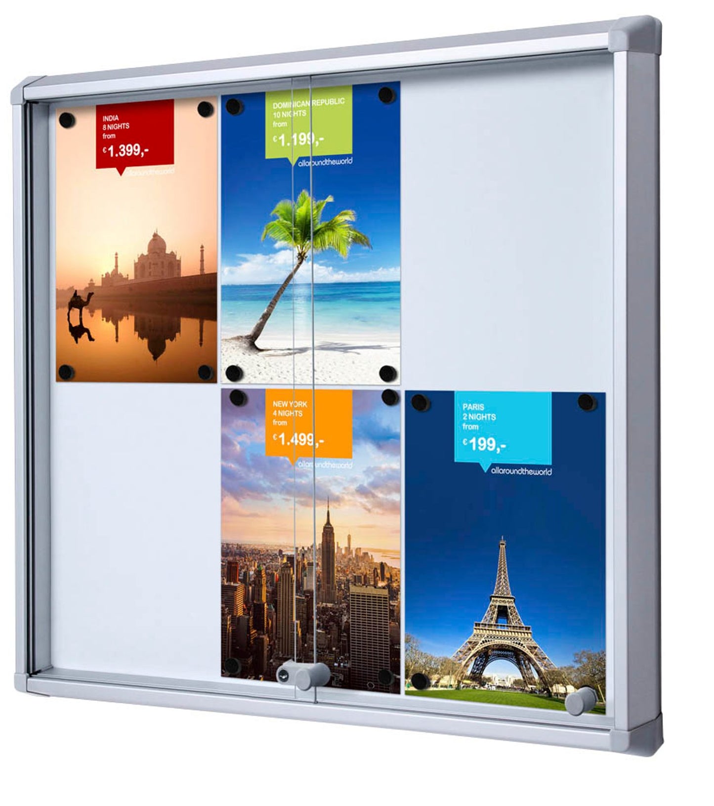 Showdown® Displays Schaukasten SL B1 silber DIN A4,
