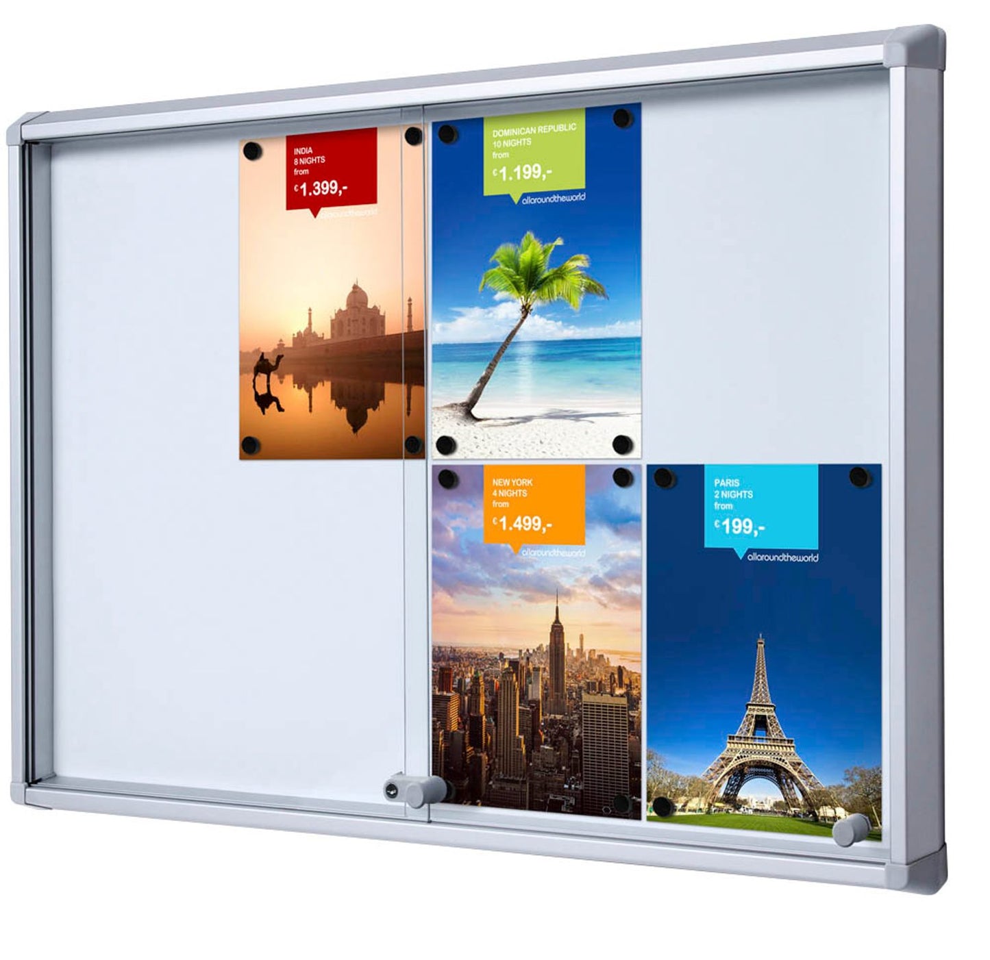Showdown® Displays Schaukasten SL B1 silber DIN A4,