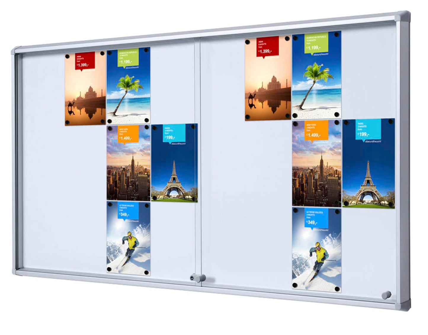 Showdown® Displays Schaukasten SL B1 silber DIN A4,