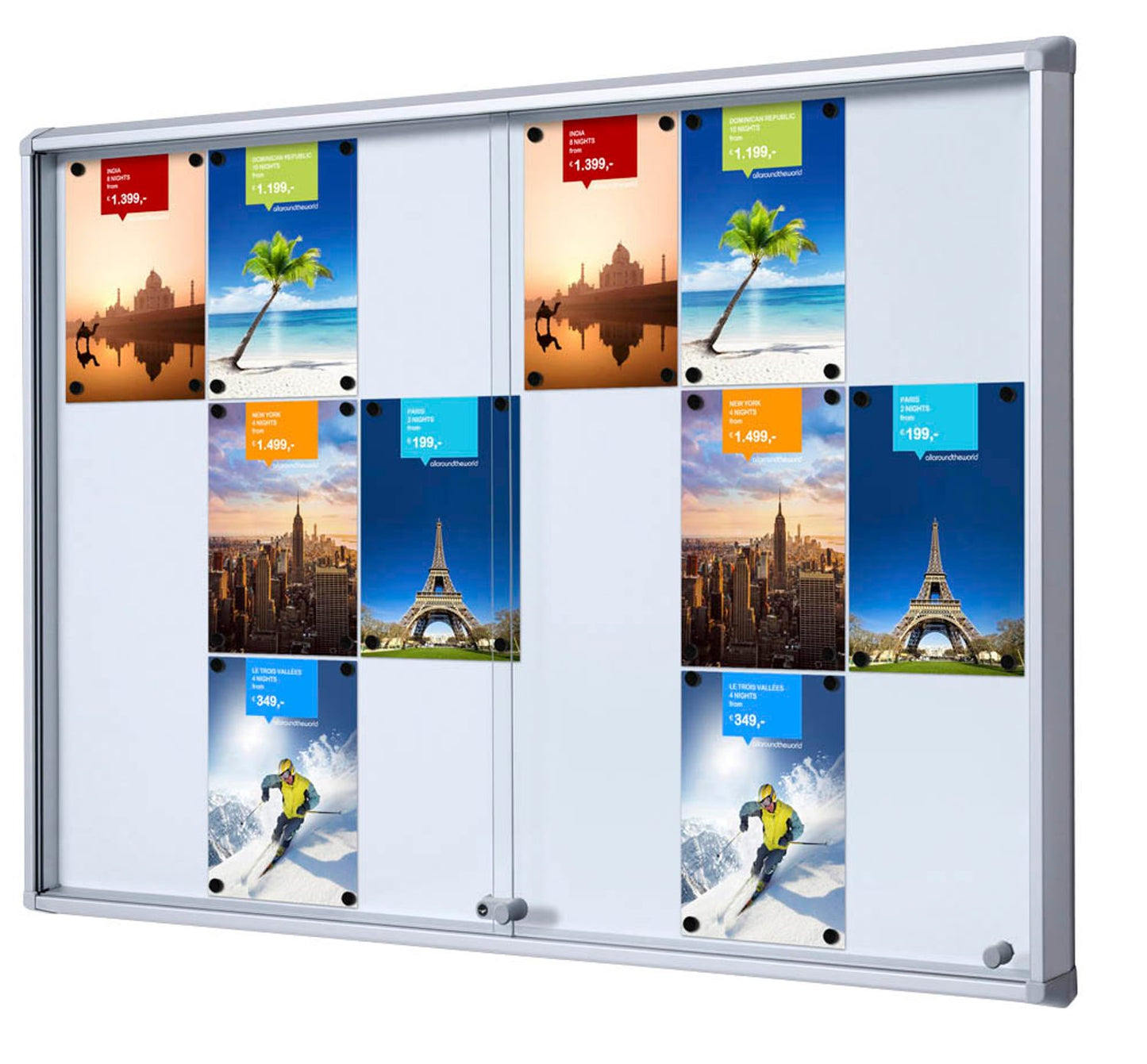 Showdown® Displays Schaukasten SL B1 silber DIN A4,