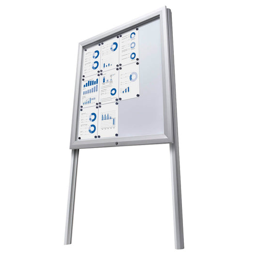 Showdown® Displays Gestell für Schaukästen silber 12x DIN A4 | SCPOST
