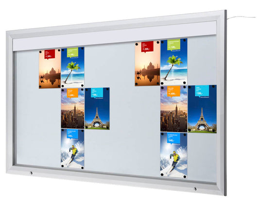 Showdown® Displays Schaukasten T LED silber DIN A4