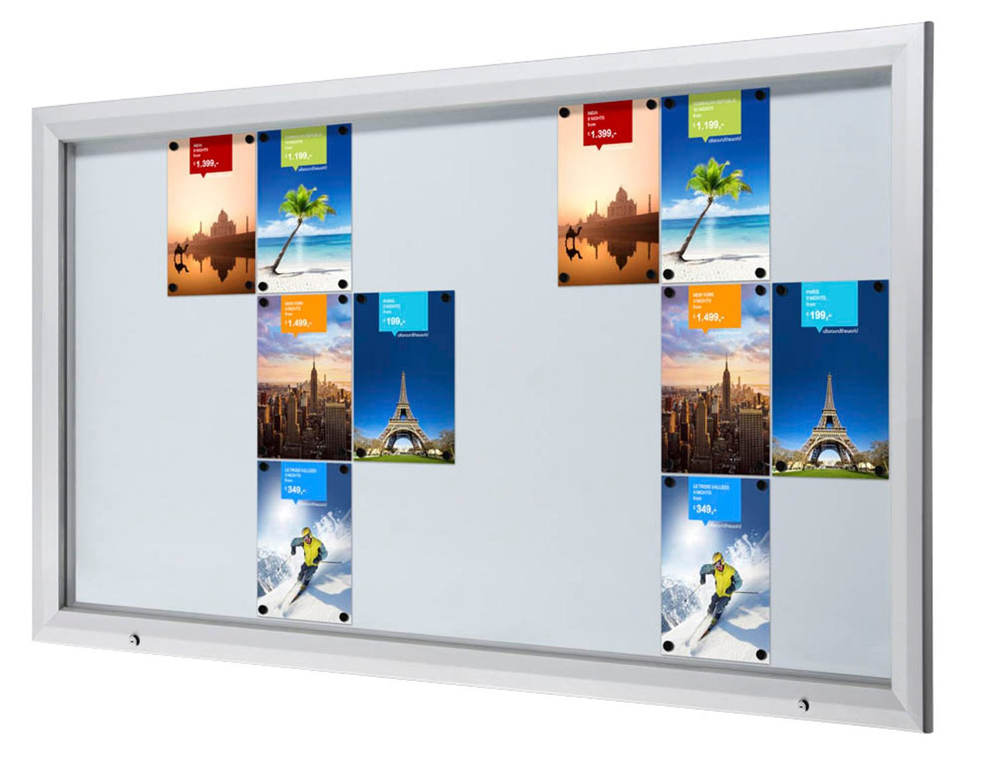 Showdown® Displays Schaukasten T silber DIN A4,