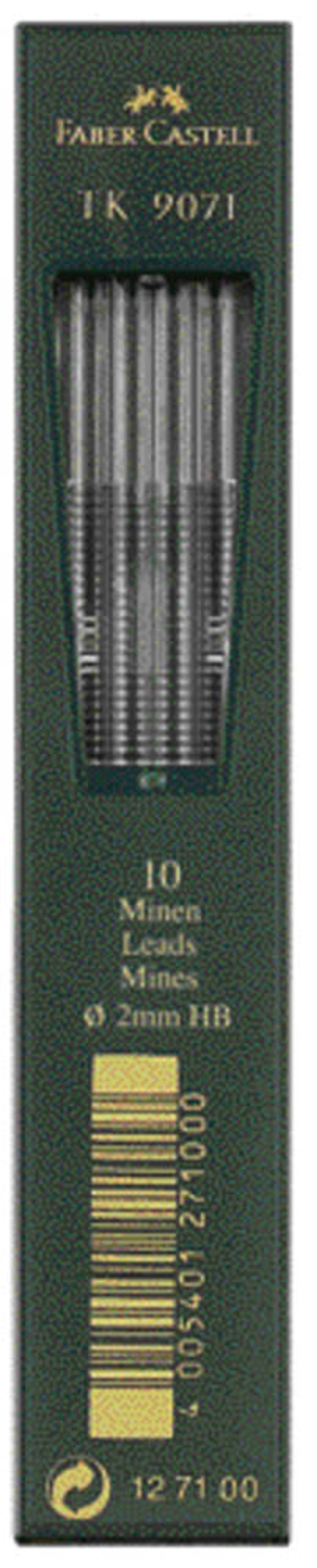 FABER-CASTELL TK 9071 Fallminen-Bleistiftminen schwarz 10 St.