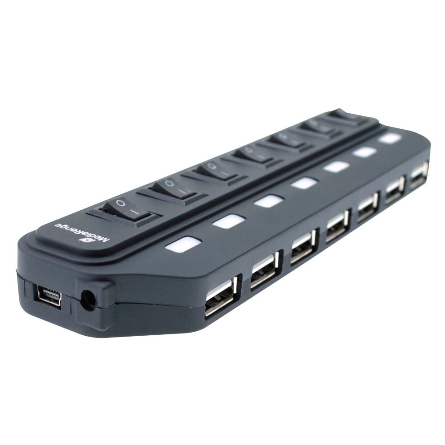 MediaRange USB-Hub 7-fach schwarz | MRCS504