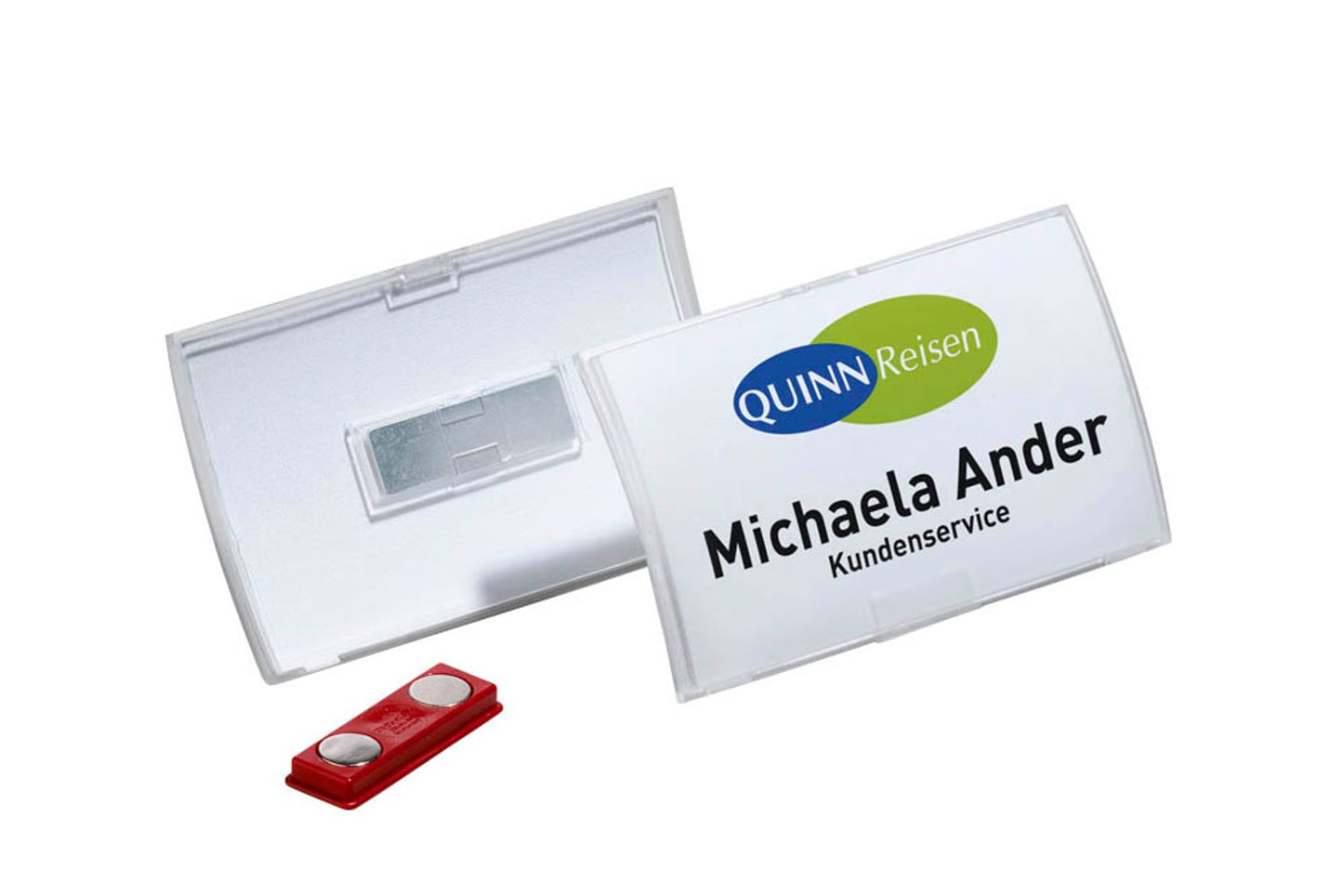 10 DURABLE Click Fold Namensschilder mit Magnet