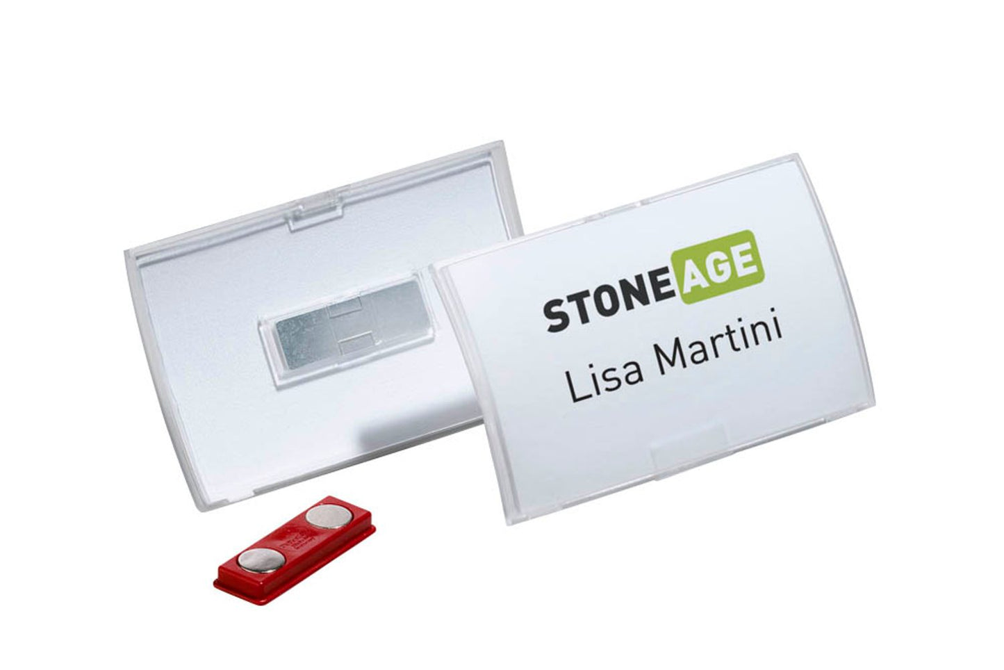 10 DURABLE Click Fold Namensschilder mit Magnet