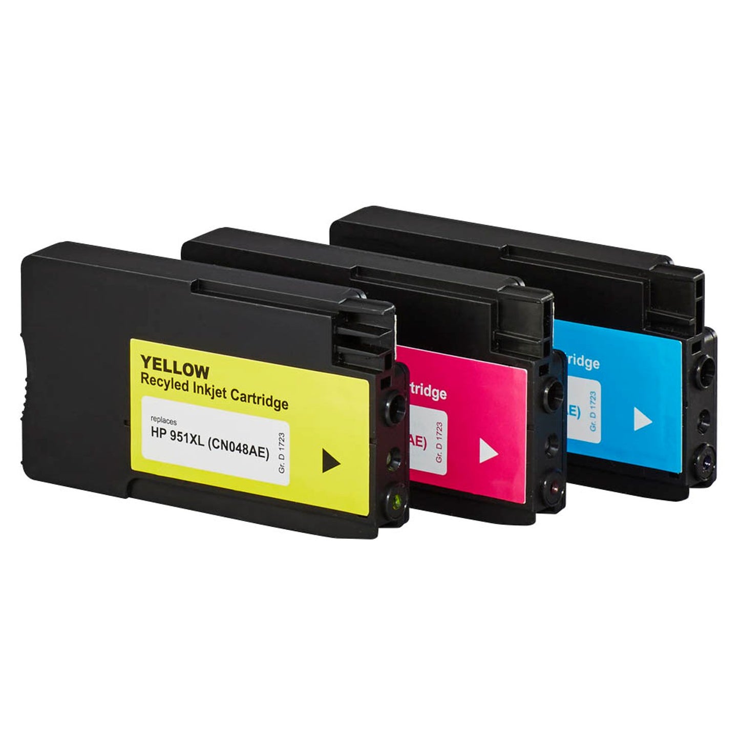 KMP H101V cyan, magenta, gelb Druckerpatronen kompatibel zu HP 951XL (CN046AE/CN047AE/CN048AE), 3er-Set | 1723,4050 | 1 Aktionspack = 3 St.