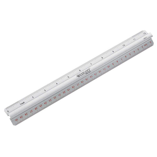 WESTCOTT Lineal 30,0 cm, silber | E-10114 00