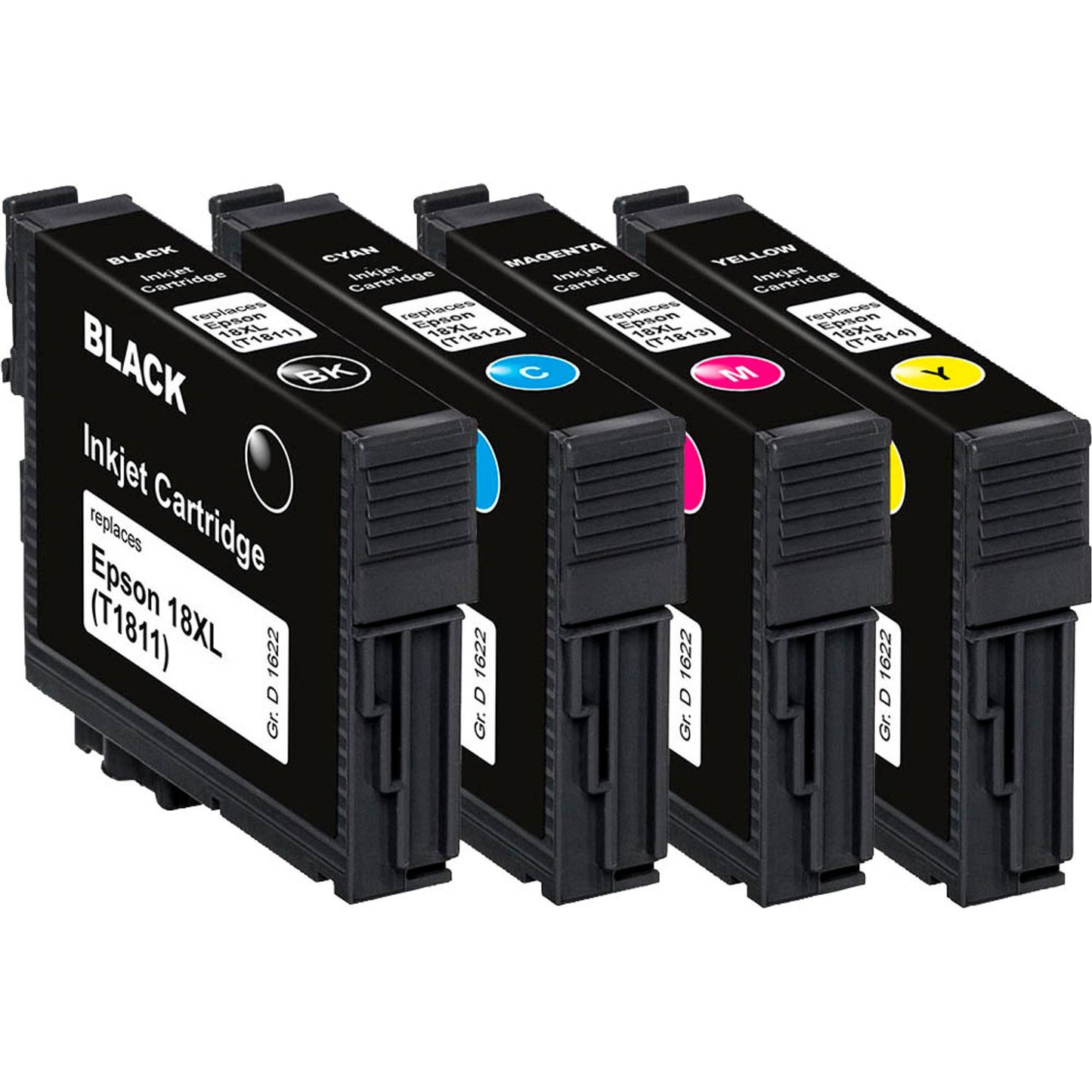 KMP E145V schwarz, cyan, magenta, gelb Druckerpatronen kompatibel zu EPSON 18 XL / T1816 XL, 4er-Set | 1622,4050 | 1 Pack = 4 St.