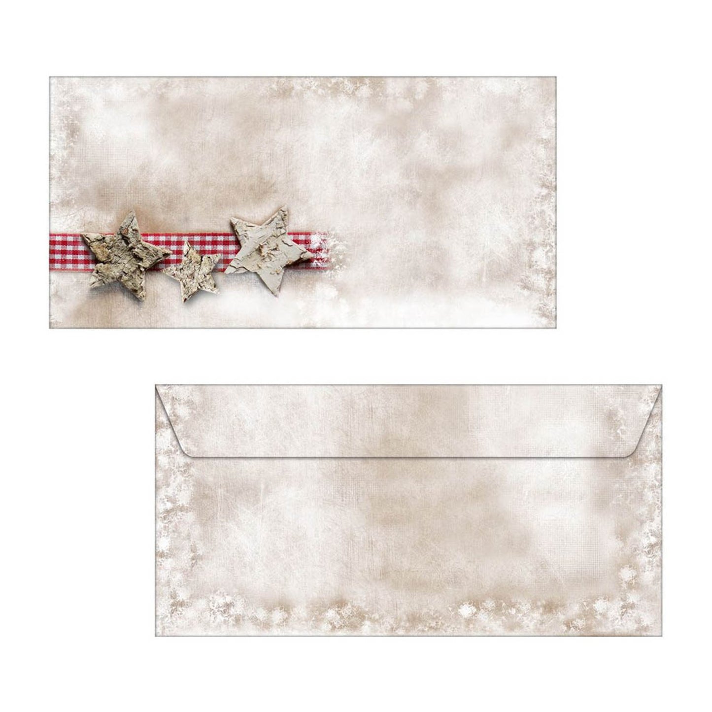 SIGEL Weihnachtsbriefumschläge Winter Chalet DIN lang ohne Fenster | DU049 | 1 Pack = 25 St.