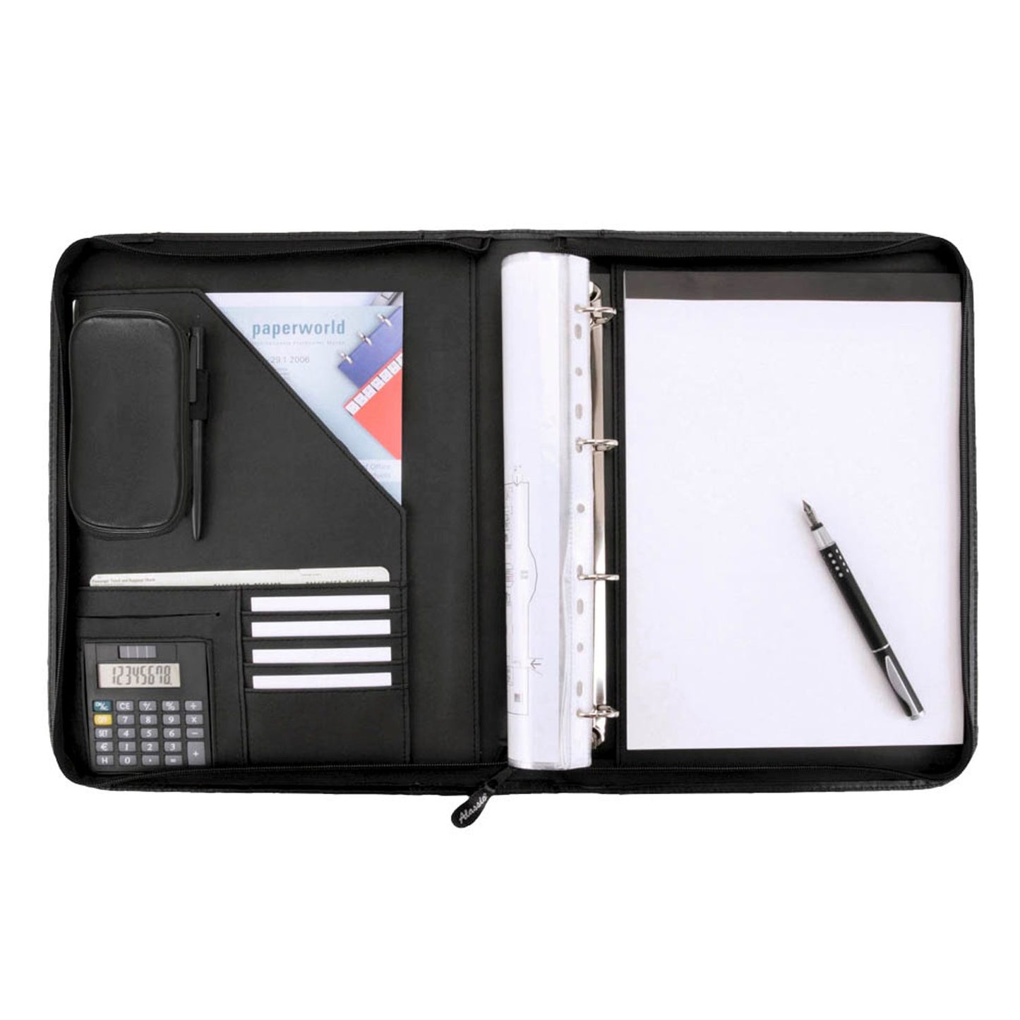 Alassio Ringbuchmappe REGGIO Lederimitat DIN A4 schwarz | 30027